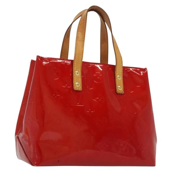 LOUIS VUITTON Monogram Vernis Reade PM Hand Bag Red Rouge M91088 - Picture 1 of 16